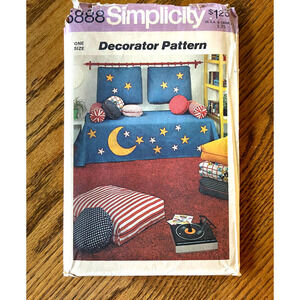 UNCUT Vintage 1970s Simplicity 5888 Sewing Pattern Twin Bedspread Comforter